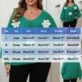 thumbnail image 3 of HAiming Womens Plus Size Sweater Casual Loose V Neck Long Sleeve Drop Shoulder Flower Graphic Pullover Knit Tops, 3 of 6