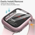 thumbnail image 5 of JETech Case with Screen Protector Compatible with Apple Watch SE (2022/2020) /Series 6 5 4 44mm, Overall Protective Cover, Built-in Tempered Glass Film High Sensitivity, 2 Pack (Rose Gold), 5 of 6