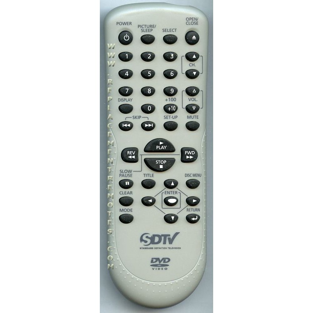 FUNAI NF107UD GFM SYLVANIA (p/n NF107UD) TV/DVD Combo Remote Control