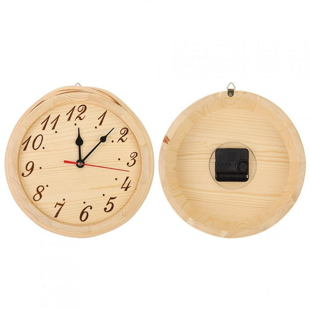 Wood Sauna Clock,Number Type Sauna Clock Sauna Room Supplies Clock Exceptional Craftsmanship
