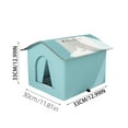thumbnail image 3 of Outdoor Garden Cats Shelter, Waterproof Rainproof Cat House For Strays, Large Space Weatherproof Cold-Resistant Enclosed Pet Nest, All-Season Bite-Resistant Cat Tent Medium Size, 3 of 3