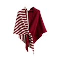 thumbnail image 2 of Bufanda de rayas para mujer, fácil de cuidar, ideal para climas fríos, invierno y otoño. rojo, 2 of 7