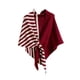 thumbnail image 2 of Chal de rayas triangulares para mujer, acogedor, informal, de fácil cuidado, cálido, con lazo para vestidos rojo, 2 of 7
