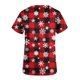 thumbnail image 5 of Fiudx Ropa de Mujer Blusa de Manga Corta con Cuello En V para Mujer, Uniforme de Trabajo, Impresión de Bolsillo, 5 of 5