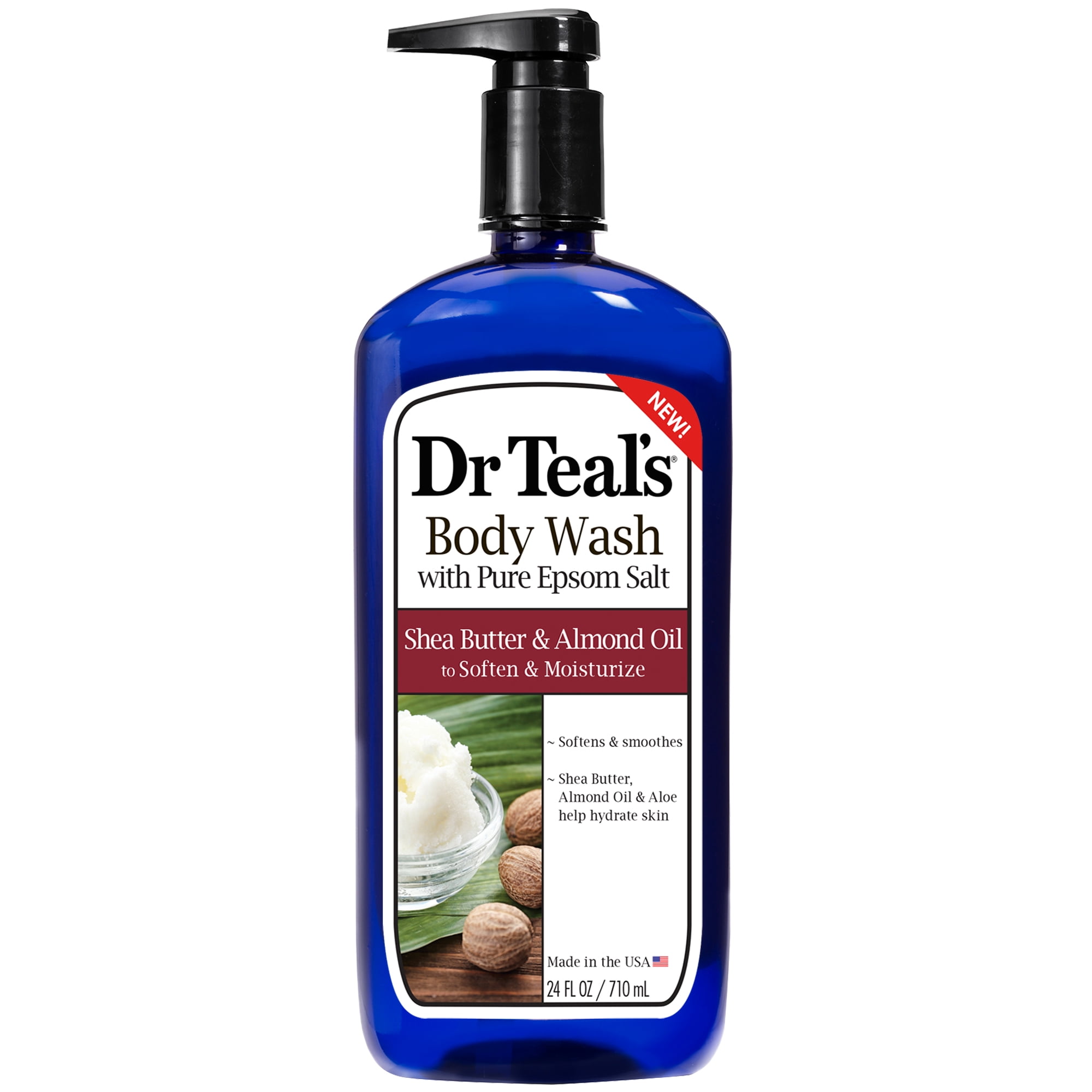 Dr Teal's Shea Butter & Almond Oil Body Wash, 24 fl oz