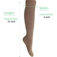 thumbnail image 3 of Slouch Socks for Women Extra Heavy Extra Long Shoe Size 5-10 - (Beige, 2 Pair), 3 of 13
