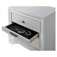 thumbnail image 4 of Furniture of America Lubbock Contemporary Nightstand with 3-Drawer, White, 4 of 5