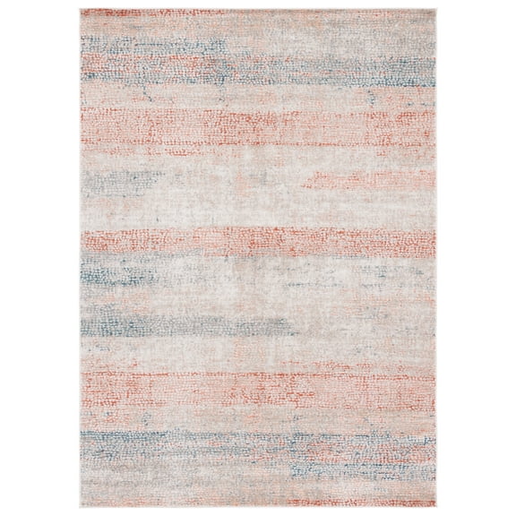 SAFAVIEH Madison Emmet Traditional Area Rug, Ivory/Blue Rust, 4'5" x 6'5"