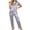 *Gray, variant on Women's Satin 2 Piece Pajama Set ,Short Sleeve Notch Lapel Collar Button Down Top and Wide Leg Pants ,Silky Soft Sleep Loungewear Outfit Red,L