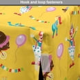 thumbnail image 4 of Clown Dog Crate Cover, Birthday Party Themed Continuous Pattern of Balloons Flags and Circus Animals, Easy to Use Pet Kennel Cover Small Dogs Puppies Kittens, 7 Sizes, Mustard Multicolor, by Ambesonne, 4 of 6