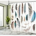 thumbnail image 5 of Ambesonne Animal Shower Curtain, Bird Body Feathers Set, 69"Wx70"L, Multicolor, 5 of 5