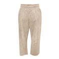 thumbnail image 7 of Endives Women's Sweatpant Wide Leg Pants Corduroy High Waist Barrel Pants Comfy Baggy Sweatpants Beige, 7 of 7