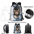 thumbnail image 4 of Jeiento Kawaii Cat Backpack for Kindergarten Girls 3 Pcs Backpack Set with Lunchbox and Pencil Case Lightweight Schoulder Bag Kids School Bookbag for Boys Elementary School, 4 of 7