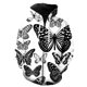 thumbnail image 1 of Sudadera con capucha y cremallera para hombre, diseño de mariposa de dibujos animados, estilo Harajuku, informal, unisex, de manga larga, con capucha, divertida, para adolescentes, 1 of 6