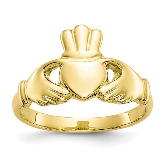 10k Yellow Gold Claddagh Ring Celtic