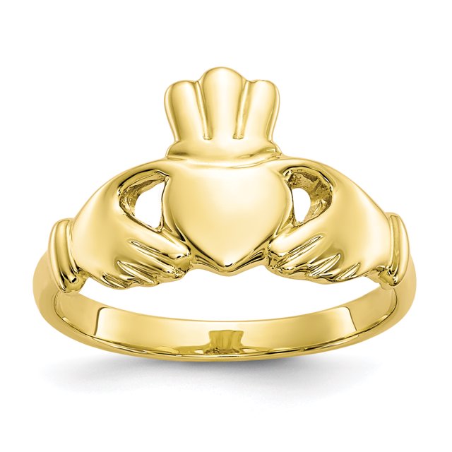 10k Yellow Gold Claddagh Ring Celtic