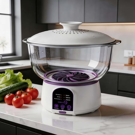 USB- Portable Fruit & Vegetable Washer with Upgraded System - Rechargeable - Washing Machine Suitable for Travel, Picnic, Home Use, Compact for RV/Camping, Gift for Moms, Appliance for -the- Cleaning