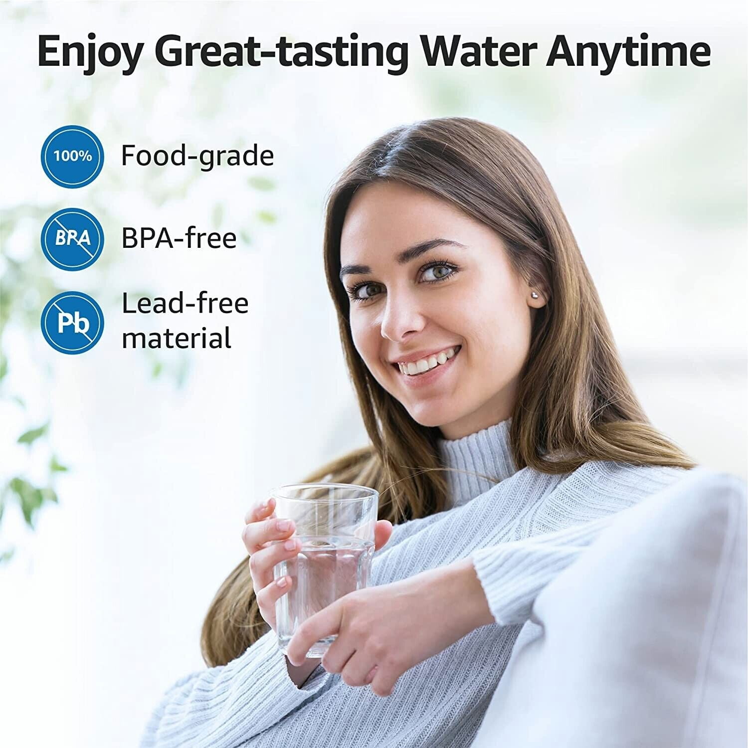 AQUA CREST Replacement for Brita® Water Filter, NSF Certified Pitcher Water Filter, Pitchers and Dispensers, Classic OB03, 16 Months Filter Supply, 8 Count