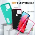 thumbnail image 2 of Stand Case for Motorola Moto G 5G 2024 with Metal Kickstand Hard PC & TPU Back Shockproof [Military Grade Protection] Heavy Duty Rugged Hybird Protective Cover for Motorola Moto G 5G 2024, Mint+Rose, 2 of 9