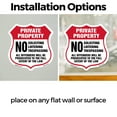thumbnail image 3 of Private Property No Soliciting Loitering Trespassing All Offenders Will Be Prosecuted To The Full Extent Of The Law (5 Pack) 4 inch X 4 inch Shield Shaped Heavy Duty 3.2 mil Vinyl, 3 of 6
