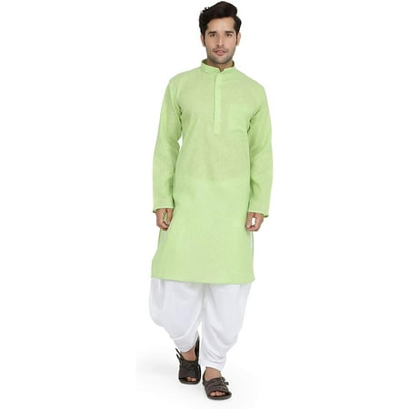 

Royal Kurta Mens Cotton Kurta & Salwar Set Green 42