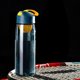 thumbnail image 5 of Botella de agua deportiva de 550 ml con rejilla de mezcla | Agitador de plástico a prueba de fugas | Bucle de transporte | Base antideslizante | Tapa abatible con una sola mano | Escala de medición, 5 of 5