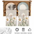 thumbnail image 5 of White Floral Kitchen Towels Set of 2, Spring Botanical Vintage Flower Leaf Plant Absorbent Dish Towels for Kitchen, Microfiber Hand Towel, Quick Drying Tea Towel for Cleaning Decorative Dishcloths, 5 of 7
