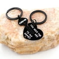 thumbnail image 2 of Black Stainless Key To Heart Puzzle Matching Keychain, Couples Keyring Engraved You Hold The Key To My Heart Forever SN150-Black, 2 of 6