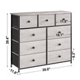 thumbnail image 6 of REAHOME 9 Drawer Steel Frame Bedroom Storage Organizer Dresser, Dark Taupe, 6 of 8