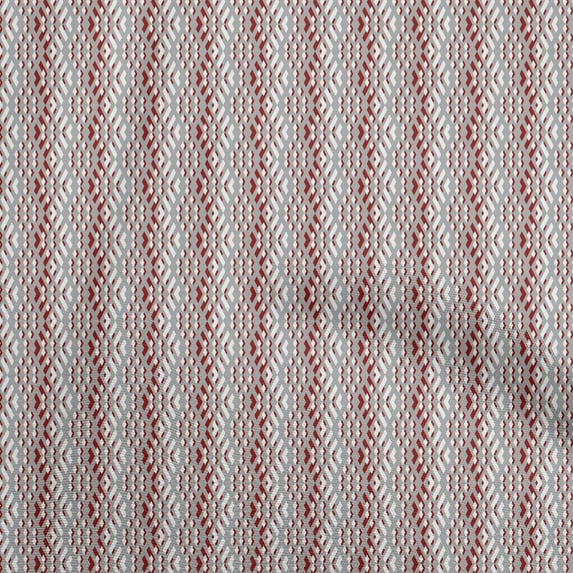 oneOone Cotton Poplin Maroon Fabric Geometric Sewing Craft Projects Fabric Prints By Yard 56 Inch Wide