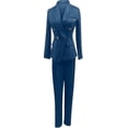 thumbnail image 2 of Women's Blazer With Trouser Suits Office Work Business Suit Jacket 2-piece Suit Set, 2 of 4