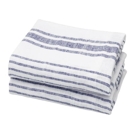 

All Cotton and Linen French Country Striped Towels Navy Linen Kitchen Towel Tea Towel Bar Towels Fall Kitchen Towels Towels Set Farmhouse (Set of 2) (18 x 28 inch) C43