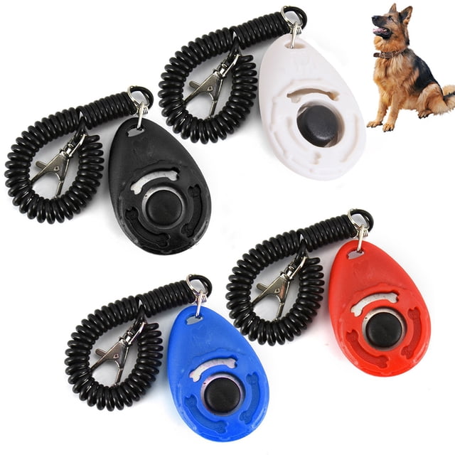 MasteelfCA 4 Pcs Professional Dog Clicker Big Button Training Clickers with Wrist Strap