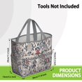 thumbnail image 3 of Garden Tool Bag,Pioneer Flower Floral Print Pattern Garden Tool Organizer,Garden Gifts,Waterproof Multi-Pocket Garden Tool Storage 11.8x5.5x11.4 Inch(Tools NOT Included), 3 of 6