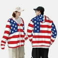 thumbnail image 5 of Picia America Flags3 Women's Men's UPF 50+ Sun Protection Hoodie Shirt Long Sleeve SPF Fishing Outdoor UV Hiking Lightweight Shirts-X-Large, 5 of 9