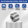 thumbnail image 4 of 5 Pcs Tapón de Acero Inoxidable 304 1/2" BSP Rosca Interna Hexagonal, 4 of 7