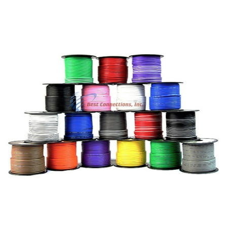 - 16 Gauge 15 Rolls 100' FT Primary Remote Wire General Purpose Car Audio Wiring