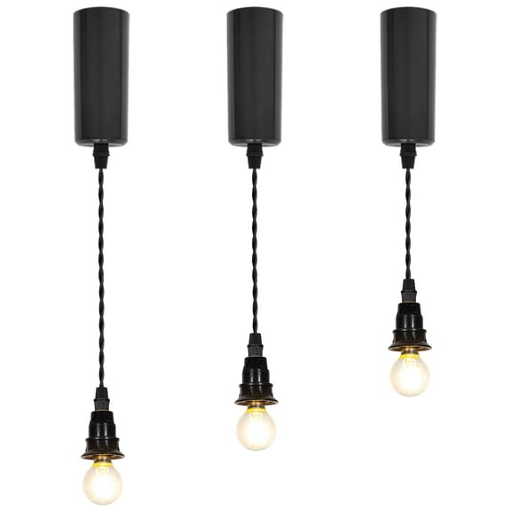 Kiven L-Type Track Lighting Pendants Adjustable Height,3-Light L Track Pendant Lights,Farmhouse Track Lighting Fixture for Kitchen Cafe Hallway, E12 Socket