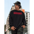 thumbnail image 2 of Kingdom Red Text Black Mens Sweatshirt, 2 of 3