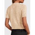 thumbnail image 2 of Suéter PRETTYGARDEN 2025 Top Corto Tejido Beige Talle Grande, 2 of 6