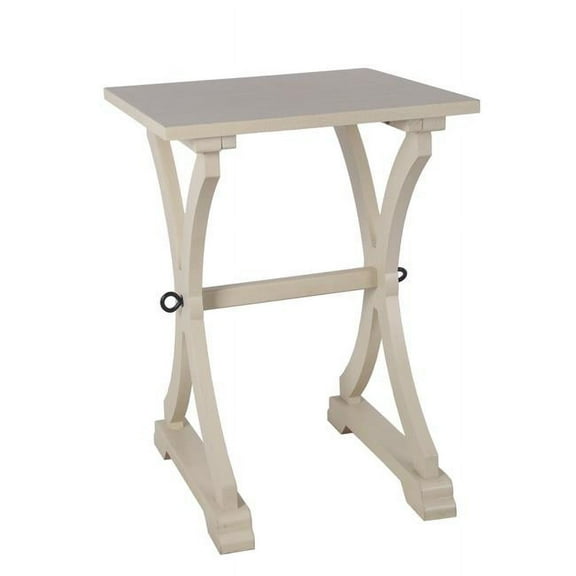 Privilege 28852 Wooden Accent Side Table, Rose White