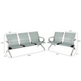 thumbnail image 3 of Kinbor 5-Seat Waiting Room Chairs, Airport Reception Chairs Reception Bench Seating Lobby Chairs for Business Office Bank Airport, Silver, 3 of 9