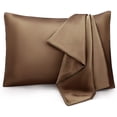 thumbnail image 1 of pure silk pillowcase 100% mulberry silk brown silk pillowcase, 1 of 4