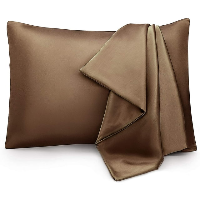 pure silk pillowcase 100% mulberry silk brown silk pillowcase