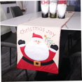 thumbnail image 2 of Camino de mesa navideño, mantel bordado de Papá Noel y muñeco de nieve, 2 of 5
