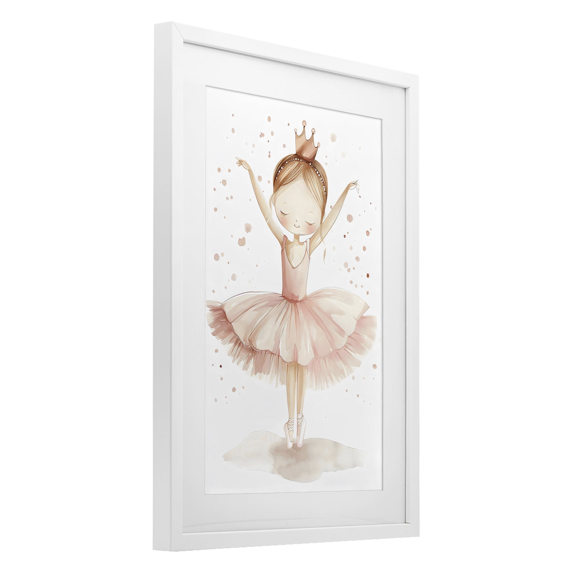 Stupell Industries Sweet Pink Tutu White Framed Print Under Glass, design by Creative Studio