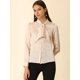 thumbnail image 3 of INSPIRE CHIC Camisas Abotonadas Para Mujer Blusa De Satén Con Cuello Anudado Tops Casuales De Negocios Champán M, 3 of 6