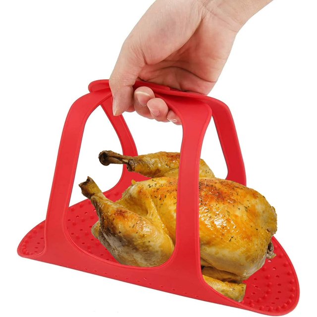 Lève-dinde en Silicone, Réutilisable Résistant à la Chaleur Antiadhésif pour Volaille, Poulet, Dinde, Viande, Tapis de Rôtissage, Four, Cuisson à Domicile, 23.2 x 12.4 Po