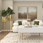 CosmoLiving by Cosmopolitan 39, 46H Tall Dome Gold Metal Planter with Removable Stand (2 Count)