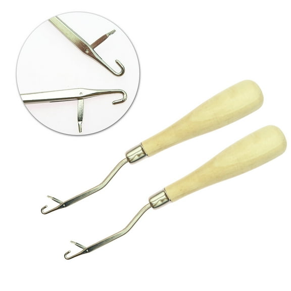 TEHAUX  2 Pcs Weaving Needles Crochet Hooks Tool Latch Crafts Supplies